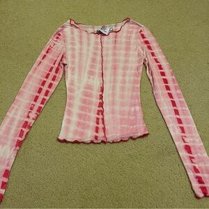Princess Polly Penny Lane Pink Tie-Dye Long Sleeve Top